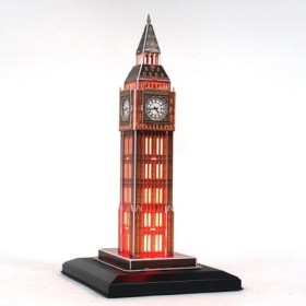 Cubic Fun - Puzzle 3D Led Big Ben 28 Piese Cubic Fun - 1